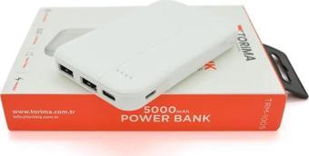 Torima 5000 Mah Beyaz Powerbank Hızlı Şarj Destekli  Trm-1005