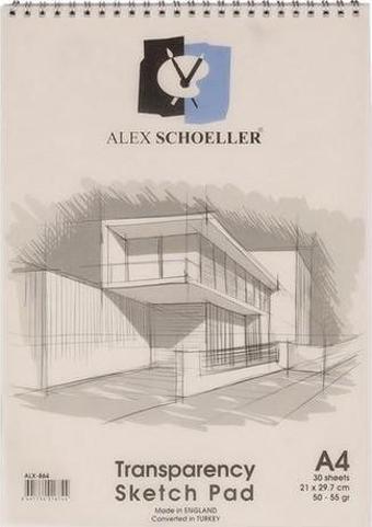 Alex Schoeller Aydınger Defter Eskiz Spiralli 30 Yaprak A4 50/55 Gr