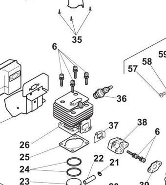 Stiga SMT 226 Multi Tırpan Silindir Piston Seti