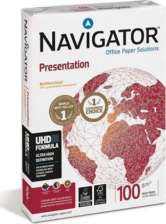 Navigator Gramajlı Fotokopi Kağıdı Laser-Copy-İnkjet Presentation 500 Yaprak A4 100 Gram Beyaz