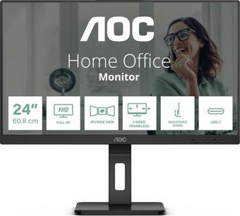 AOC 23.8" IPS 24P3CV 4MS 75HZ HDM-DP USB-C PIVOT KURUMSAL MONİTÖR