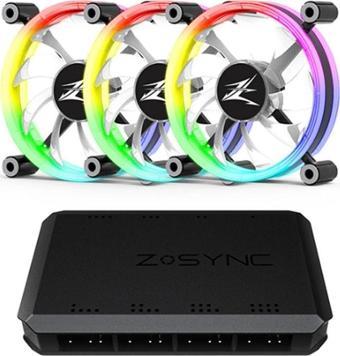 ZALMAN ZM-SF120A3 Yüksek Performanslı Adreslenebilir RGB Soğutma 3-adet 120mm Kasa Fanı