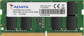 ADATA 16GB DDR4 2666Mhz CL19 NOTEBOOK RAM PREMIER AD4S266616G19-SGN