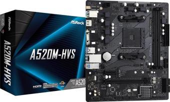 ASROCK A520M-HVS DDR4 HDMI PCIe 16X v4.0 AM4 mATX