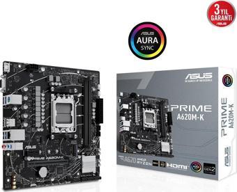 ASUS PRIME A620M-K DDR5 HDMI PCIe 16X v4.0 AM5 mATX