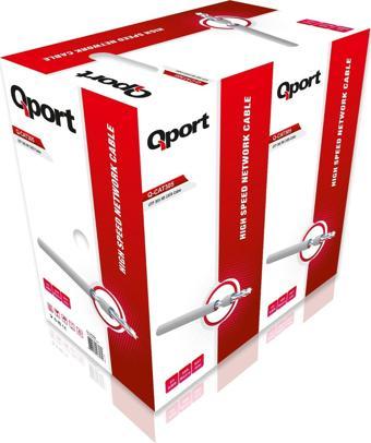 QPORT CAT6 Utp 23AWG Gri 305m Kablo Q-CAT6