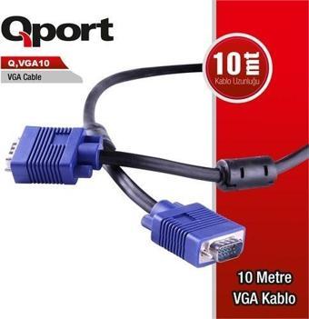 QPORT Q-VGA10 10metre VGA Görüntü Kablosu