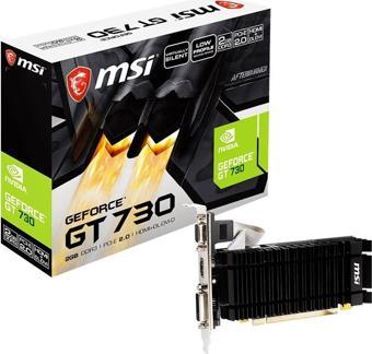 MSI 2GB GT730 N730K-2GD3H/LPV1 DDR3 64bit HDMI-DVI PCIE 16X v2.0 Fansız