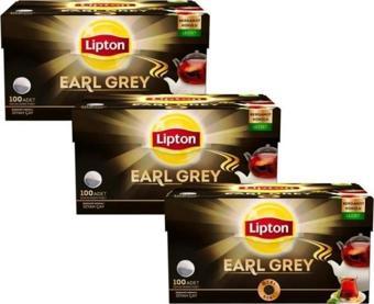 Lipton Earl Grey Demlik Poşet Çay 100'lü X 3 Adet