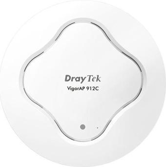 DRAYTEK VigorAP 912C 1200mbps AC1200 Dual Band Mesafe Genişletici Kurumsal Access Point PoE Tavan Tipi