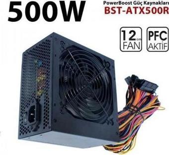 PowerBOOST 500W QUARK BST-ATX500R 12cm Fanlı Power Supply