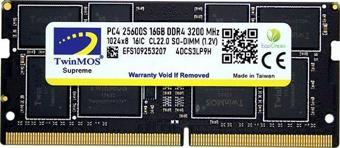 TWINMOS 16GB DDR4 3200MHZ NOTEBOOK RAM MDD416GB3200N