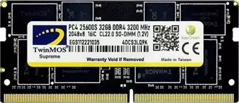 TwinMOS 32GB DDR4 3200MHz NOTEBOOK RAM MDD432GB3200N