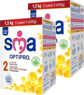 SMA Optipro Probiyotik 2 6-12 Ay Bebek Sütü 1200 gr X 2 Adet