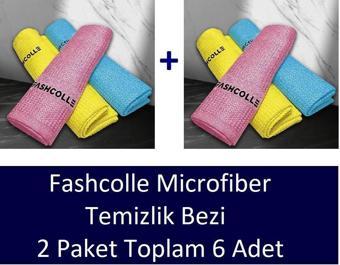 Fashcolle Mikrofiber Temizlik Bezi 3'lü x 2 Paket Toplam 6 Adet