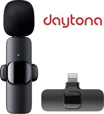 Daytona K9-L1 Lightning Wireless (Kablosuz Mikrofon) Ergonomik Tak Çalıştır Telefon Tablet Ipad Yaka Mikrofonu