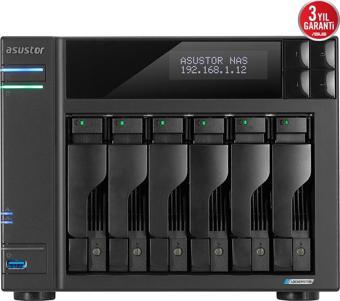 ASUSTOR AS6706T CELERON N5105 QC-8GB RAM-6-diskli Nas Server (Disksiz)