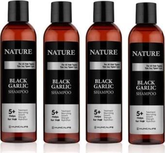 Huncalife 4'lü Nature Siyah Sarımsaklı Şampuan-350 ml
