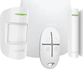 AJAX Hub Kit / StarterKitHub 9bölgeli (Zon) GSM+GPRS Kablosuz Alarm Seti KeyPad YOK BEYAZ