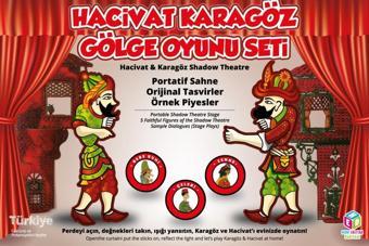 Hobi Eğitim Dünyası Hacivat Karagöz Gölge Oyun Seti HED021