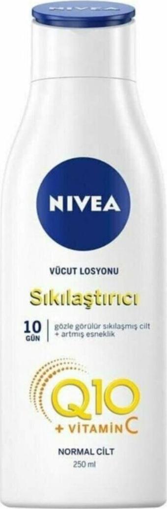 Q10 Sıkılaştırıcı Vücut Losyonu 250ml, C Vitamini, 7 Günde Sıkılaşma, Nemlendirici, Kolajen