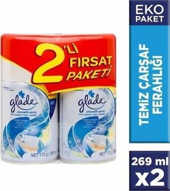 Glade Otomatik Sprey Yedek Temiz Çarşaf Ferah 2li