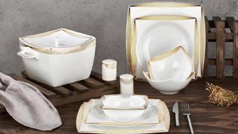 Aryıldız 31021 Bone Square 60 Parça Yemek Takımı