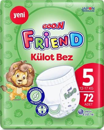 Goo.n Friend 5 Numara Külot Bebek Bezi - Cilt Dostu - 72 Adet