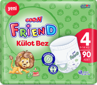 Goo.n Friend 4 Numara Külot Bebek Bezi - Cilt Dostu - 90 Adet