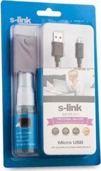 S-link SLX-375  Temizleme Sprey+Micro Fiber Micro Usb Kablo 3 in 1 Set