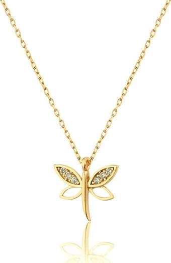 Eva Jewelry Yusufçuk Model Minimal 14k Gold Kaplama Kadın Kolye