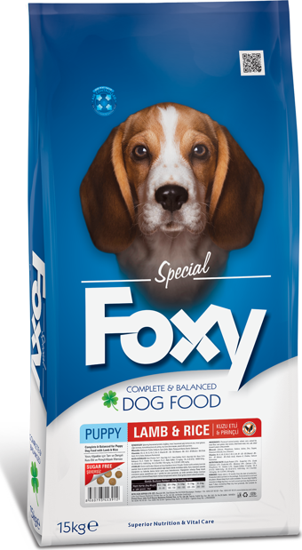 Foxy Kuzu Etli ve Pirinçli Yavru Köpek Maması 15kg