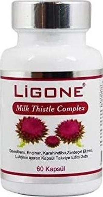 Ligone Milk Thistle Deve Dikeni, Enginar, Karahindiba, Zencefil  60 Kapsül