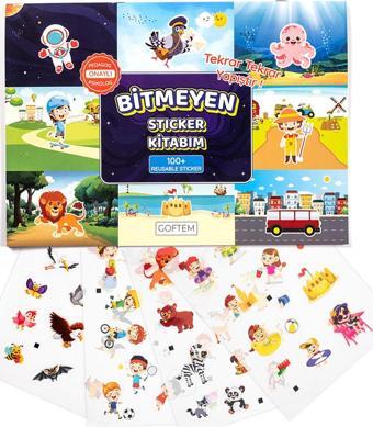 Gepettoys Pedagog Psikolog Onaylı Bitmeyen Sticker Kitabım Tekrar Tekrar Kullanılabilen 100+ Sticker