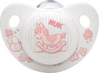 Nuk 6-18 Ay Pembe Baby Rose Silikon Uyku Emziği