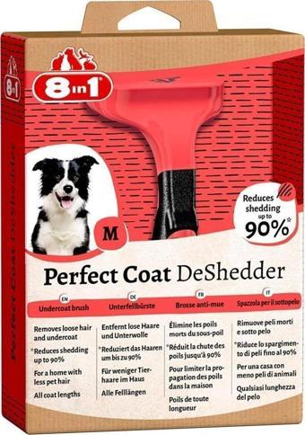 8in1 Perfect Coat Deshedder Furminator Orta Irk Köpek Tarağı Medium