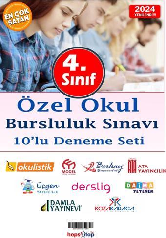 Hepsikitap Yayınları 4. Sınıf Özel Okul Bursluluk Sınavı Karma 10 Marka 10 Deneme - Hepsikitap Yayınları