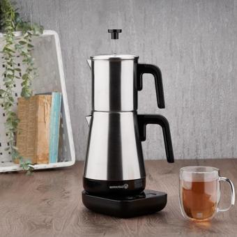 Korkmaz A850 Moderna Elektrikli Çay Makinesi French Press Özellikli Siyah