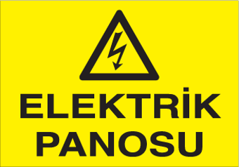 Technopa Elektrik Panosu Uyarı Levhası