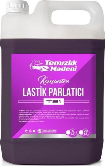 Temizlik Madeni Konsantre Lastik Parlatıcı T21 - 5 Lt