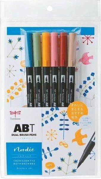 Tombow AB-T Dual Brush Pen G.Kalemi Seti Nordic (Nordik Renkler) 6renk