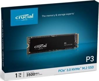 Crucial P3 1TB SSD m.2 NVMe PCIe CT1000P3SSD8