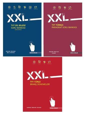 Dersia 2024 XXL TYT Dil Bilgisi Soru + Paragraf Soru + Türkçe 10 Deneme 3 lü Set - Dersia Yayınları