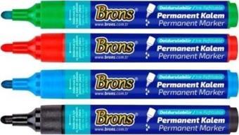 Brons Permanent Marker Kalem Kesik Uç 4 Lü Bls BR-9700