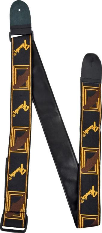 FENDER 0990681000 MONOGRAMMED STRAP BLACK/YELLOW/BROWN GİTAR ASKI