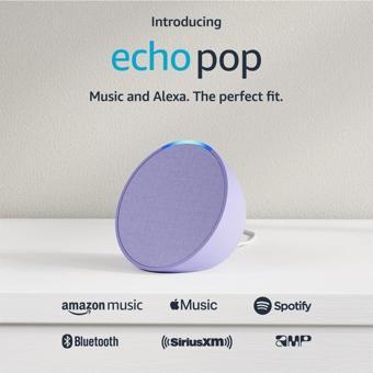 Echo Pop - Tam Ses Kompakt Akıllı Hoparlör - Lavanta Çiçeği