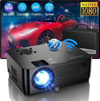 Rocania 12000LM Full HD Film Projektörü ,5G WiFi-Bluetooth 1080P