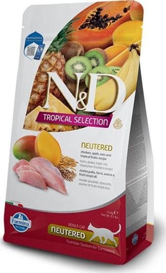 N&D Tropical Selection Tavuklu Kısır Yetişkin Kedi Maması 10 Kg