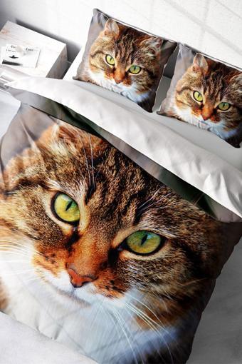 MONOHOME Tabby Naturel Çift Kişilik Nevresim Takımı