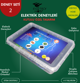 Eğitici Hobi Kutulu, Elektrik Deney Seti - 2 Eğitici Hobi Bilim Seti